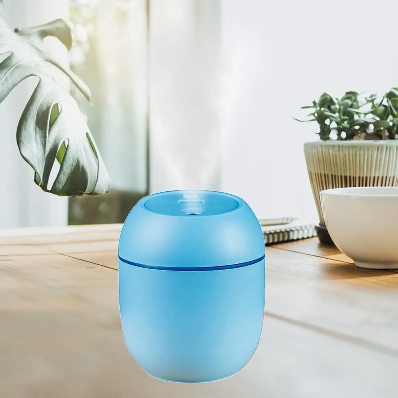 Portable USB Humidifier Cool Mist Humidifier with 7 LED Light Quiet Desktop Humidifier for Home Travel Office Auto Shut-Off