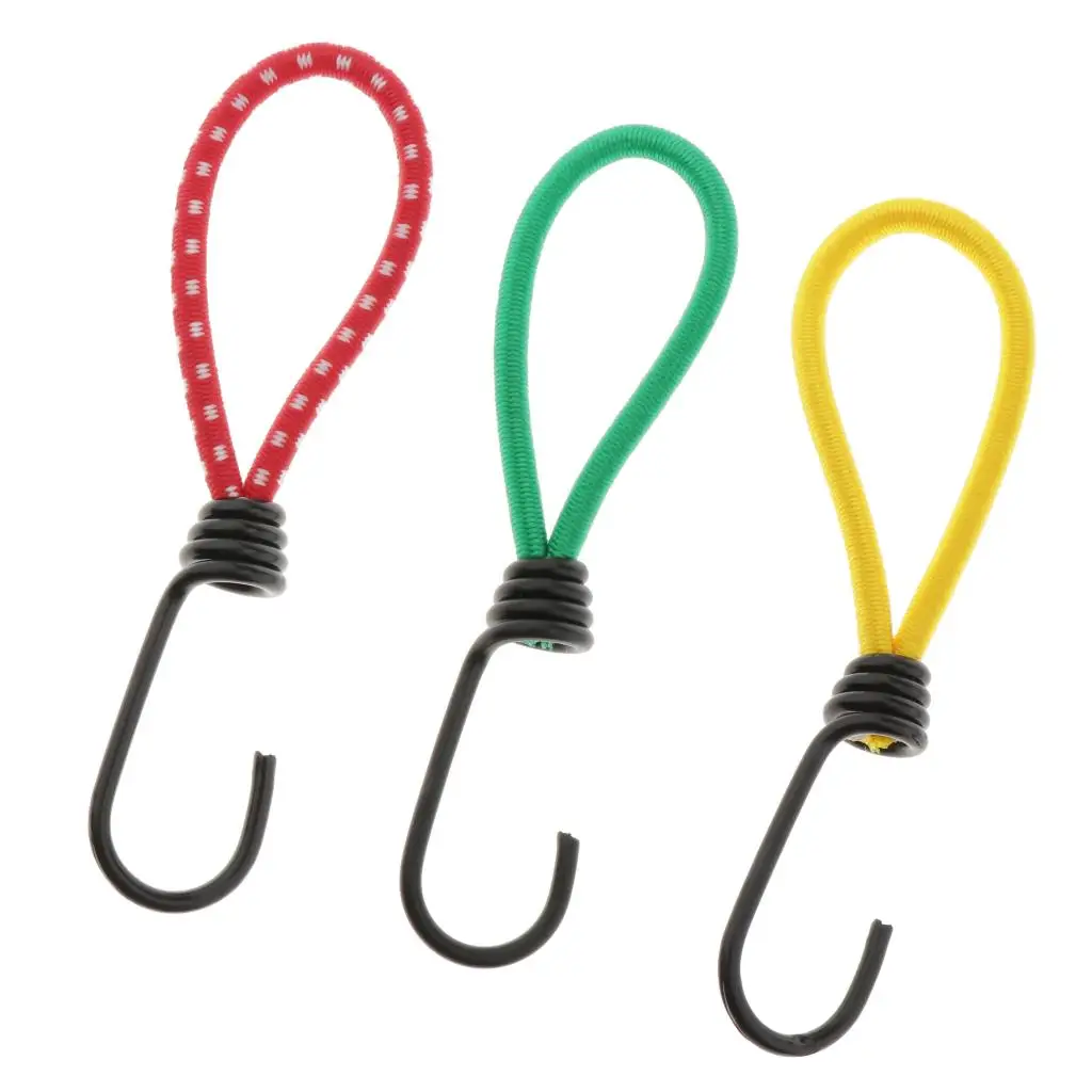 Premium Nylon Latex Clips Strap Hook Elastic Rope Buckle Camping Tent Hook Tent Elastic Cord Buckle Outdoor Tent Accessories