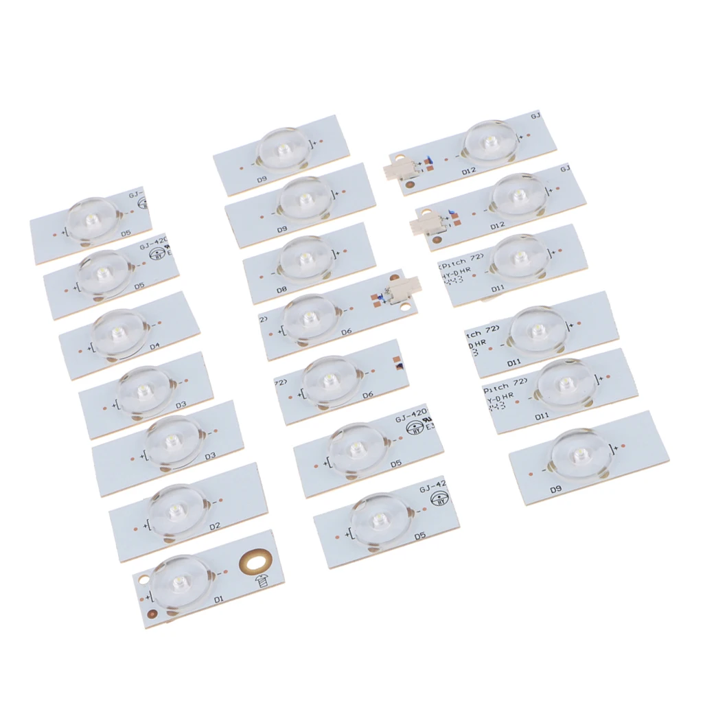 SMD Lamp Beads 6V Especially for LED TV Backlight Repair, Pack of 20 Pieces