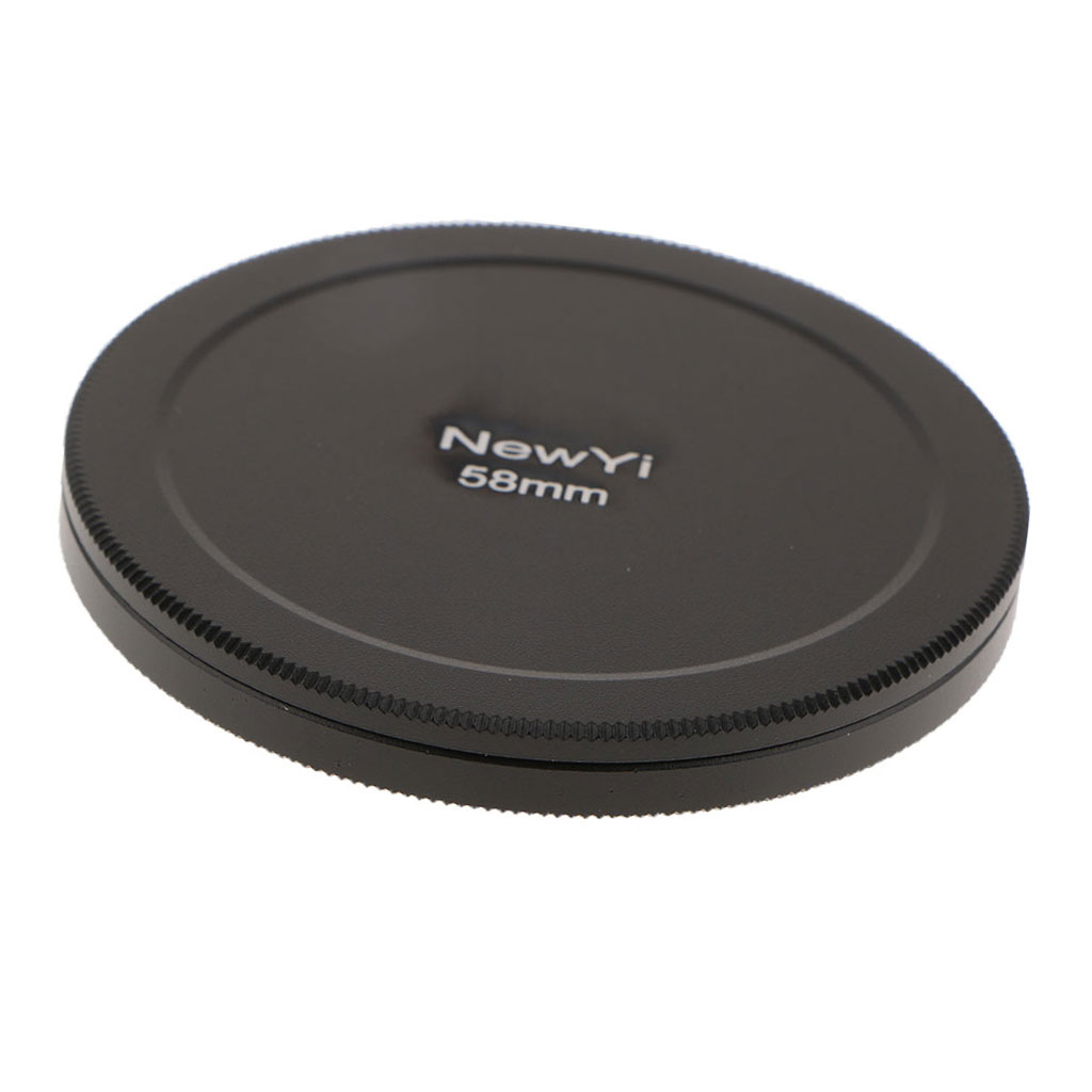58mm UV CPL Lens Filter Protection Case Cover Box Storage Cap Metal Black