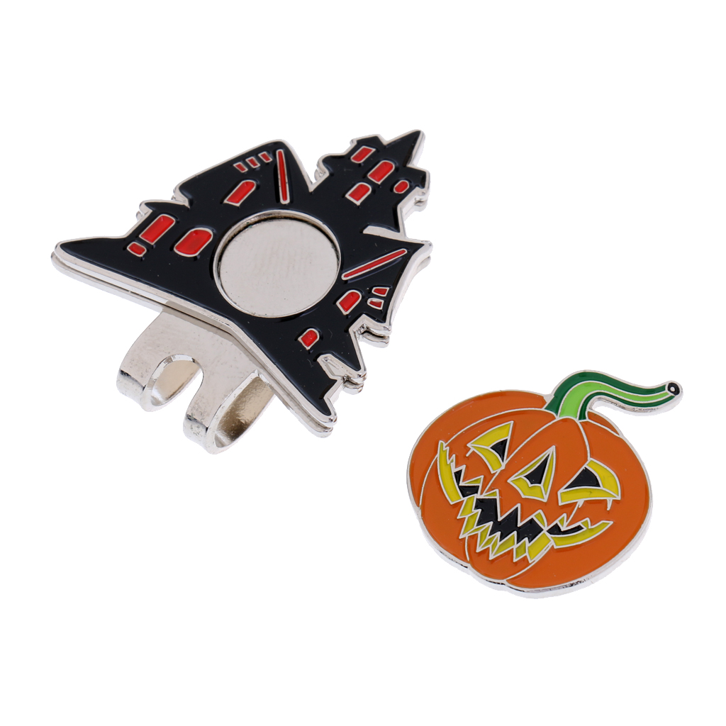 Halloween Pumpkin Magnetic  Visor Clip-on Golf Ball Markers Golf Accessories