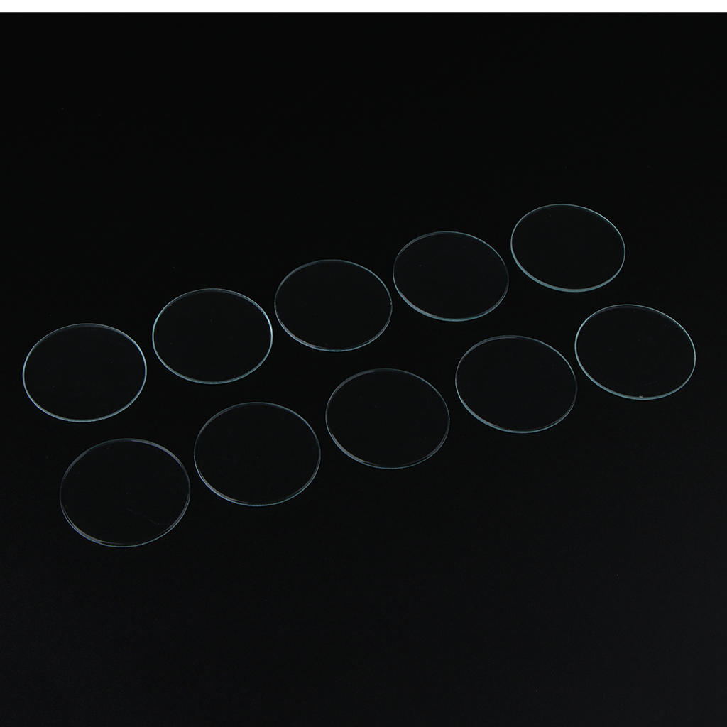 10Pcs Lot Clear 1mm Thick Mineral Watch Crystal 33.5-40mm Diameter Concave Glass