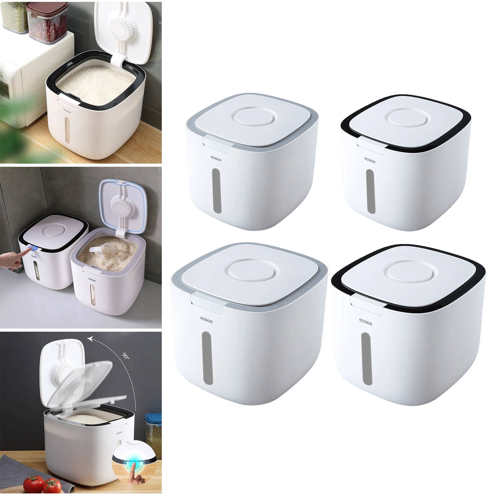 Kitchen Collection Nano Bucket Insect-Proof Moisture-Proof Sealed Rice Cylinder Grain Dog Food Household Storage Rice Box
