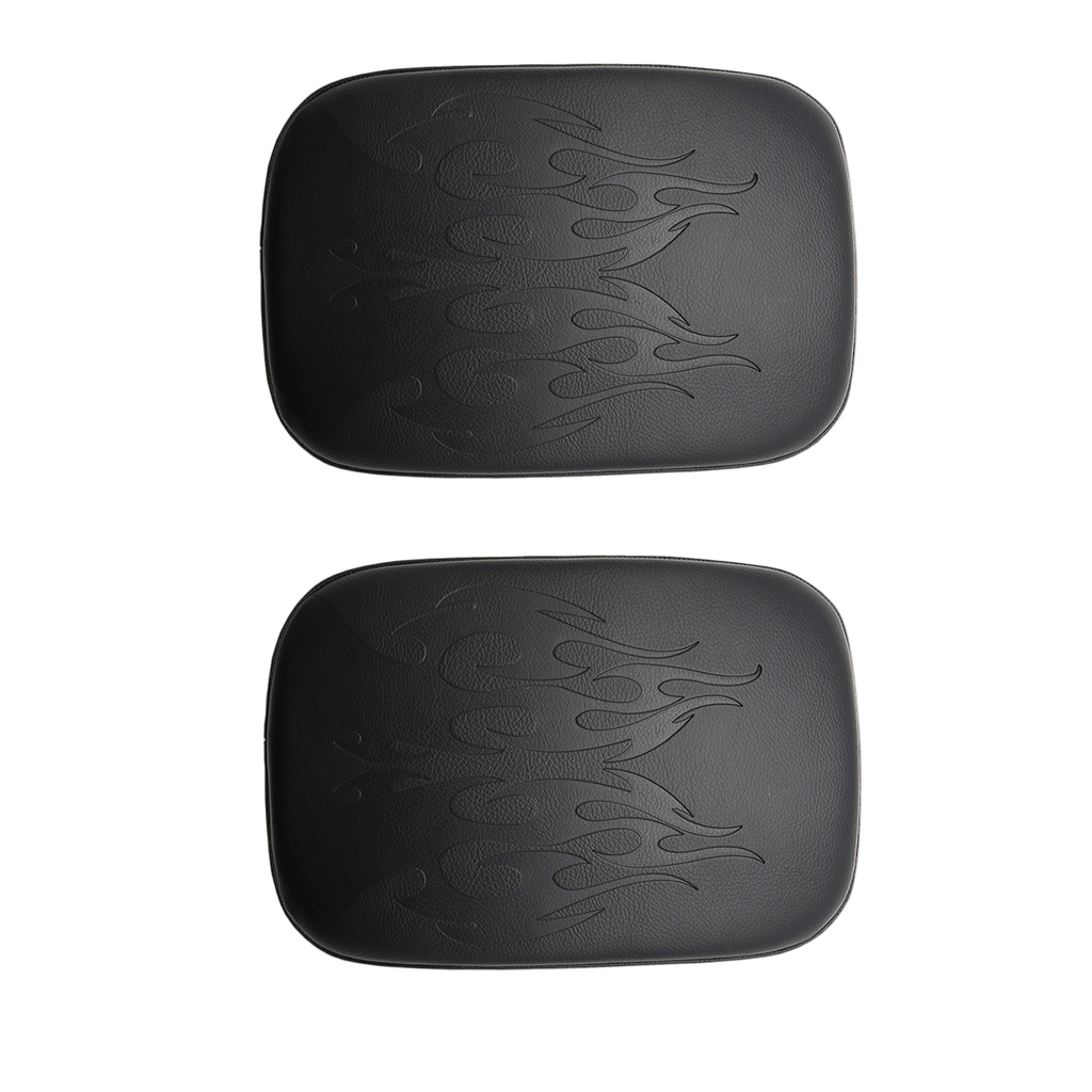 Motorcycle Rear Passenger Seat Cushion Pillion Pad for Harley Cruiser for Chopper for Bobber XL 883 1200 Flame Pattern