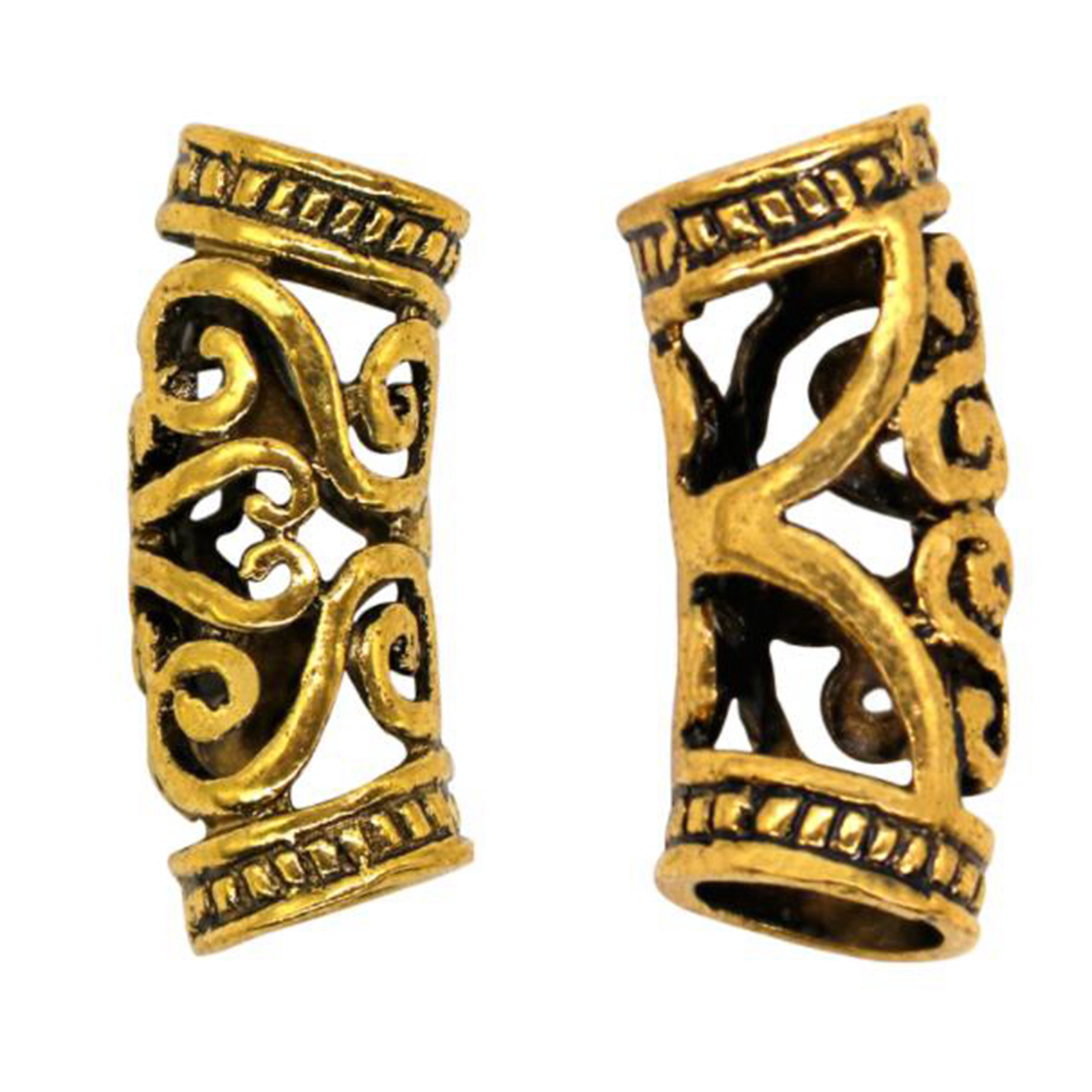 89 Peices Beard Beads Viking Jewelry Men Hair Accessories, Norse Luhn Runes Viking Beads Rings Design, Solid Pieces