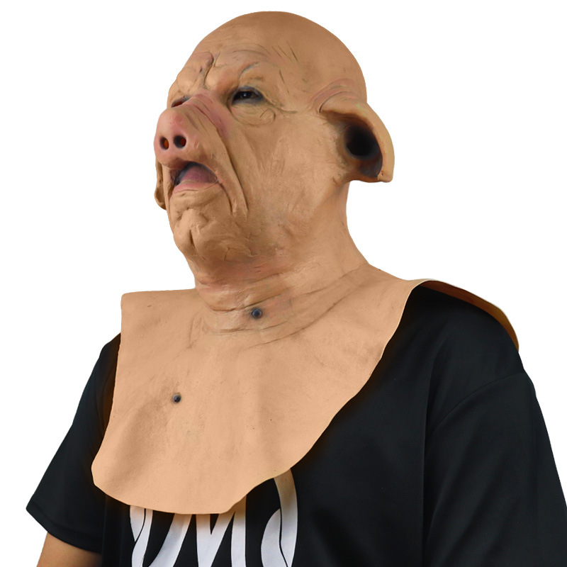 Halloween Neue Horror Schwein Kopf Maske Latex Tier Prop Schwein Maske – Detail 3