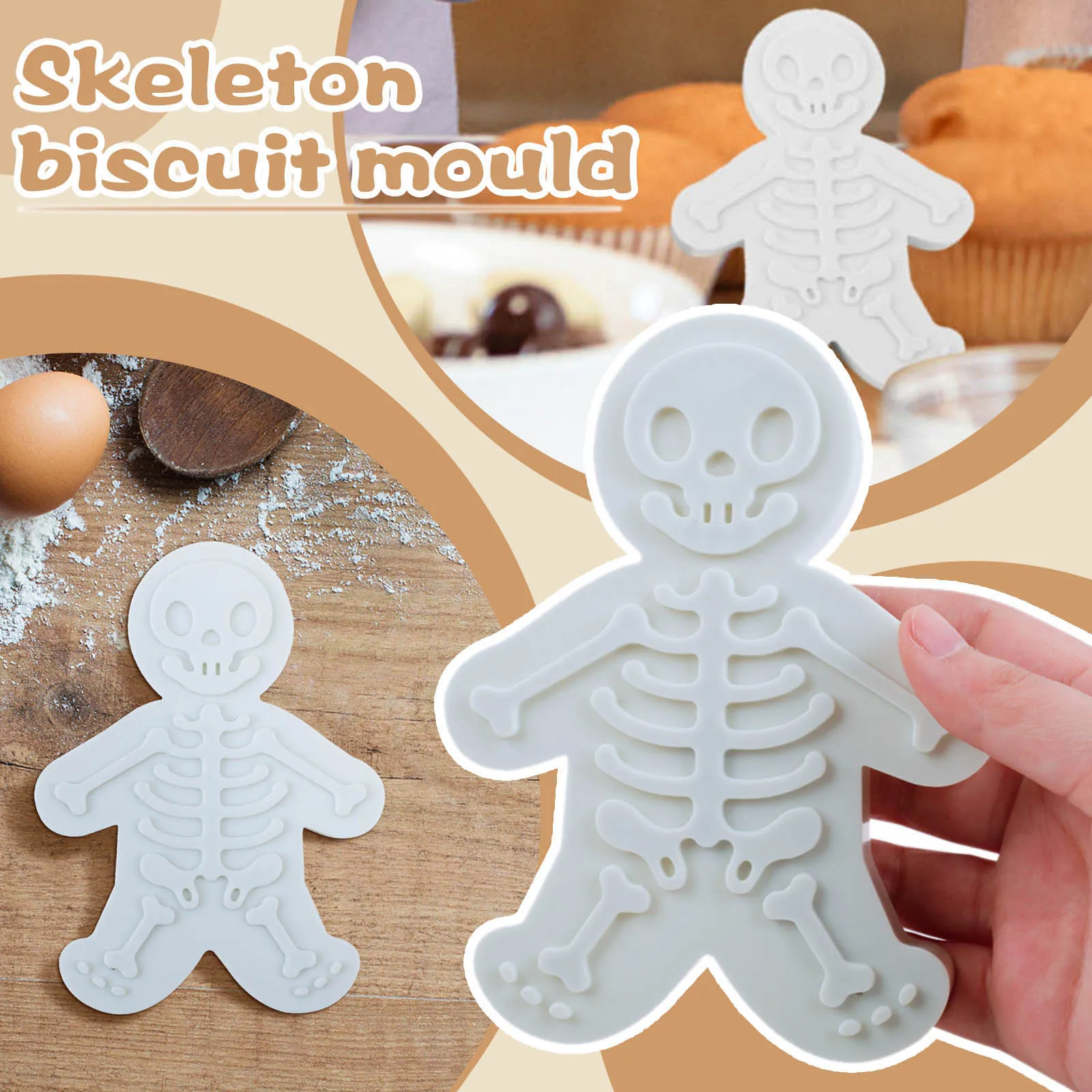 Biscuit-Cutter Decorating-Item Cake-Mold Ginger Skeleton Fondant Halloween dough 