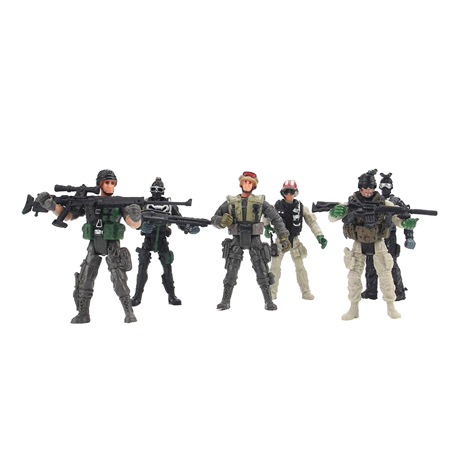 American Army Soldiers Movable Joint w/ Gun Model Figure Gifts Collectible