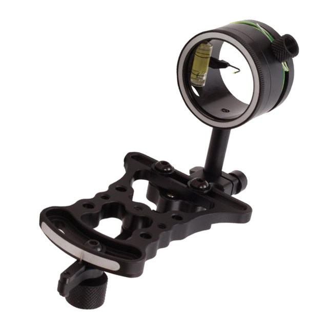 Mirino Per Arco Ricurvo, Singolo Pin In Fibra Ottica, Filettatura 8/32", Con 6 Rondelle Di Gomma - Accessorio Tiro Con L'arco