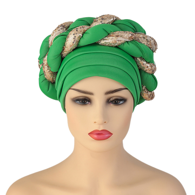 Gorro africano chapéu torcido turbante feminino muçulmano