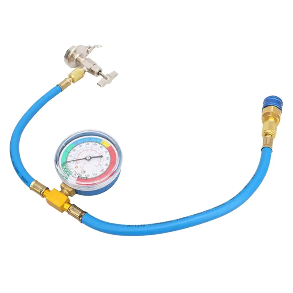 Anti-leaking Car Air Conditioning Pressure Gauge Recharge Hose With Gauge