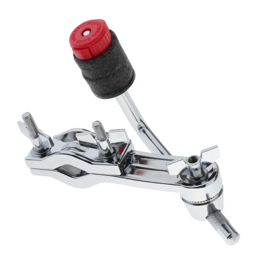 Medium Cymbal Attachment Arm Clamp Holder, with Quick-Set Mate Felt Washers, All Metal for Durable in use