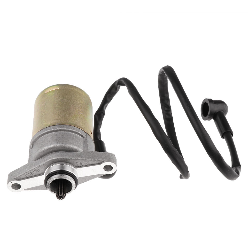 12V & 10 Prewired Starter Motor for ATV Scooter GY6 47cc 49cc 50cc