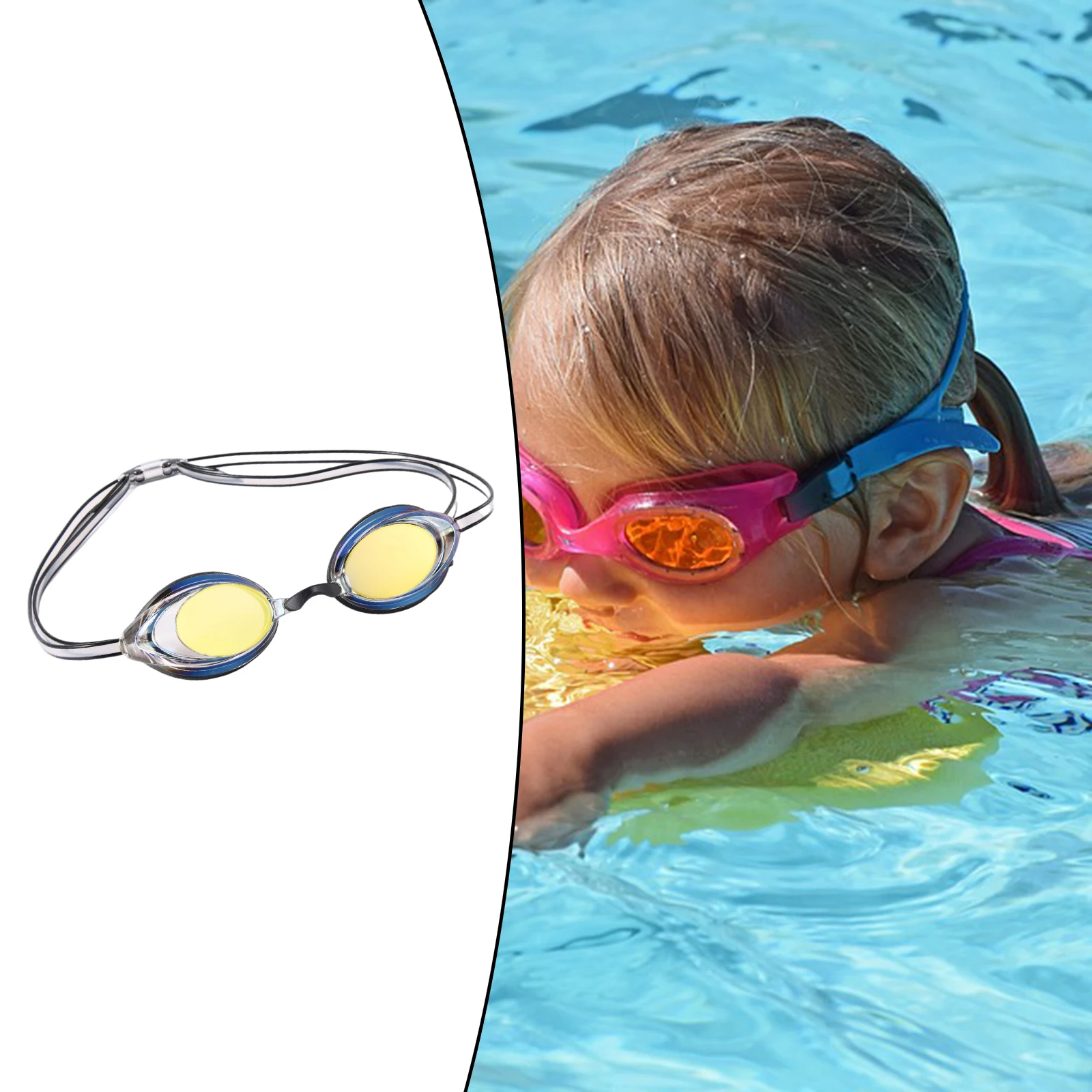 Men Women Swimming Goggles UV Protection Anti Fog Waterproof Eyewear Adjustable Anti Fog Swim Goggles Water Diving Pool Glasses
