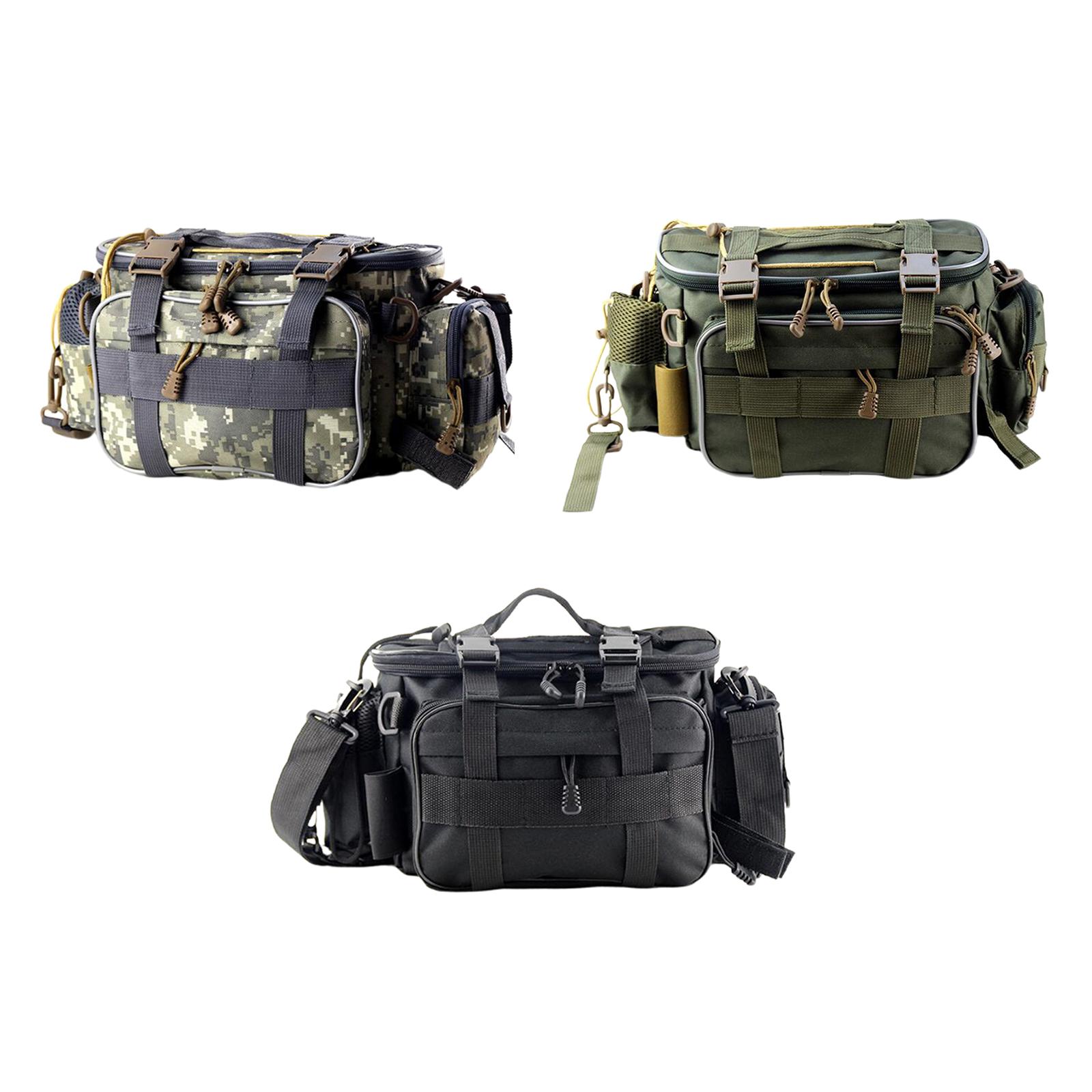 Portable Fishing Bag Tackle Storage Water-Resistant Oxford Cloth Waist Gear Pack for Sea Fishing Hiking Hunting Camera Saltwater