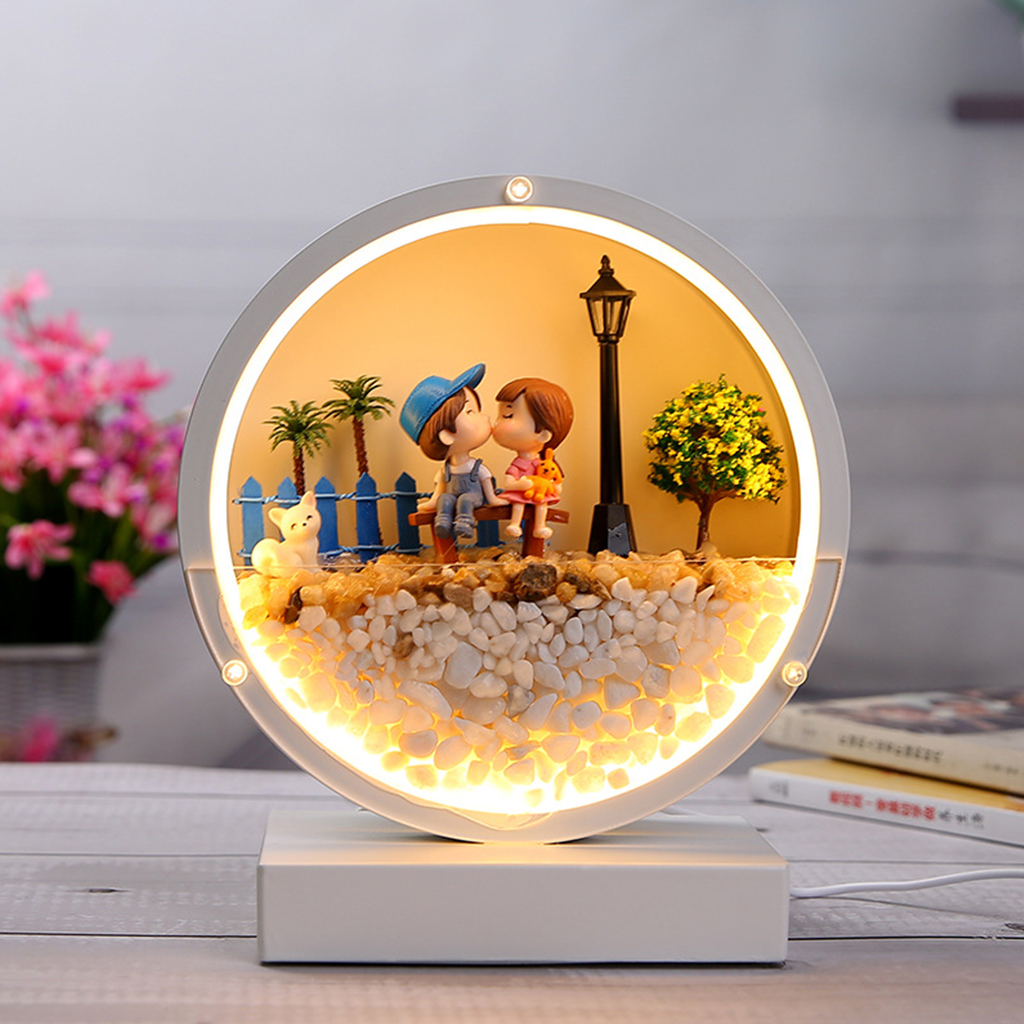 Candeeiro de Mesa Atmosfera Romântica Quarto Luzes Eterna Flor Casa Casamento Aniversário Ornamentos 3 Luzes noturnas