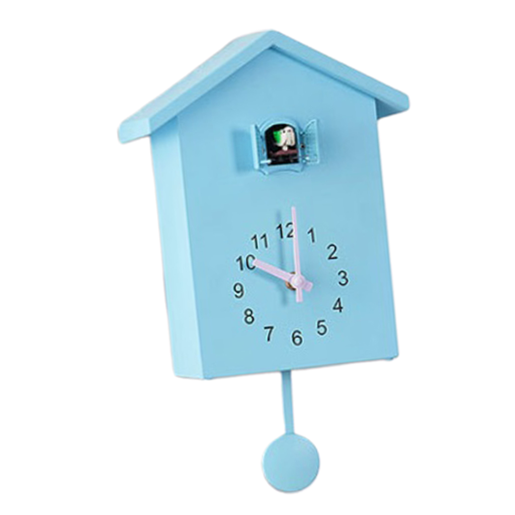 Mute Sweeping Wall Clock Cuckoo Tell Time Battery Powered Kids Gifts Table