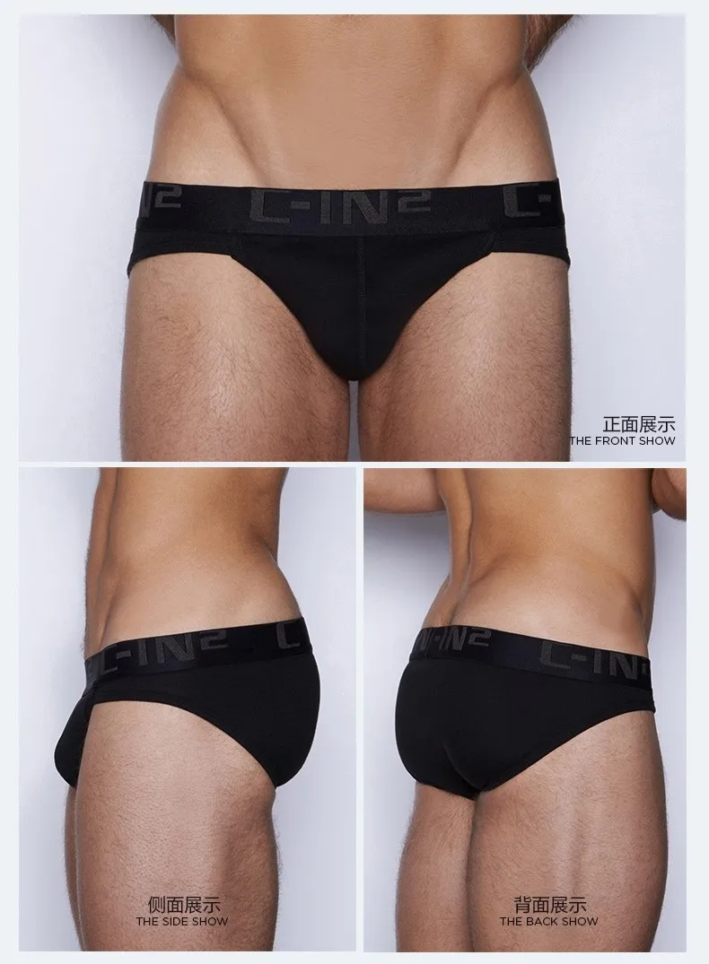 C-IN2 briefs underwear swimwear men Men's underwear hot cross rib cotton breathable briefs bikini briefs