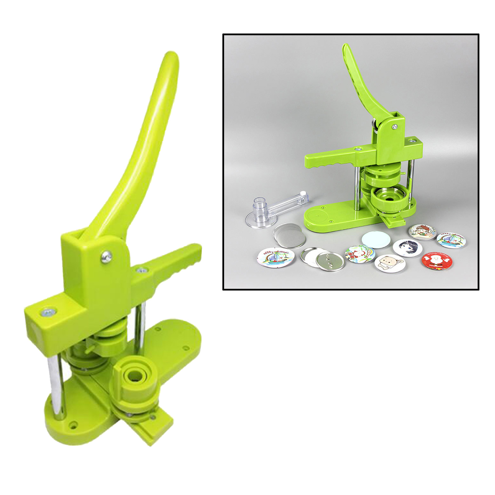 Installation-Free Button Maker Machine, DIY Pin Button Maker Press Machine Kit, Badge Punch Press Machine