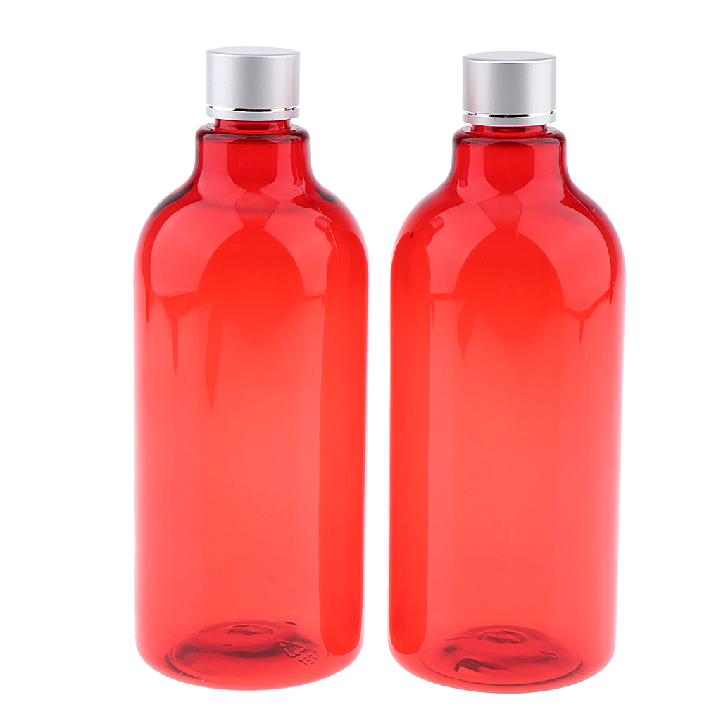 Set of 2, 500 Ml Refillable, Long Neck Cosmetic Plastic Lotion,
