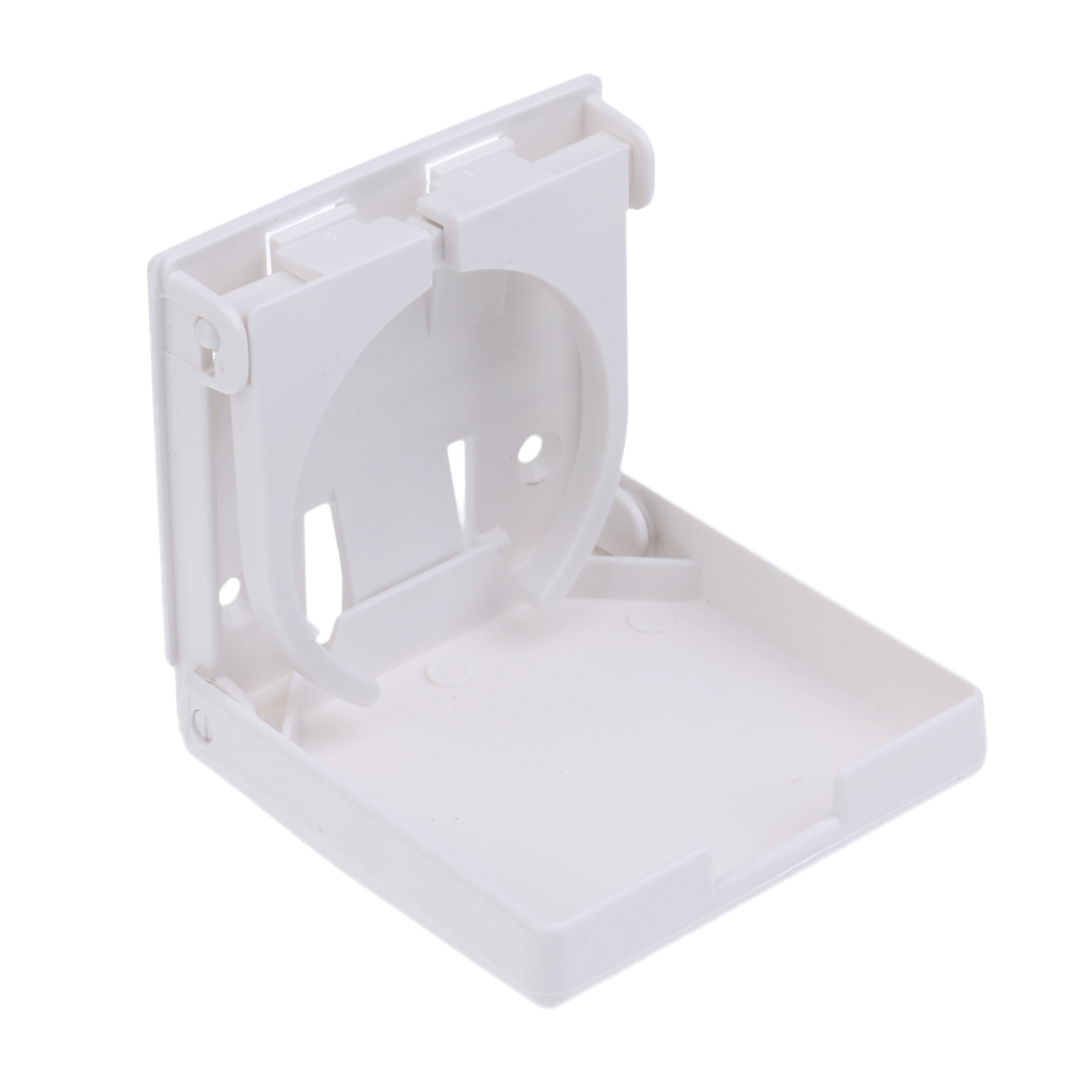 Adjustable Drink  for Marine Boat Caravan Car, Can Hold Mug Cup Up to Dia 75mm (3 Inches) - White