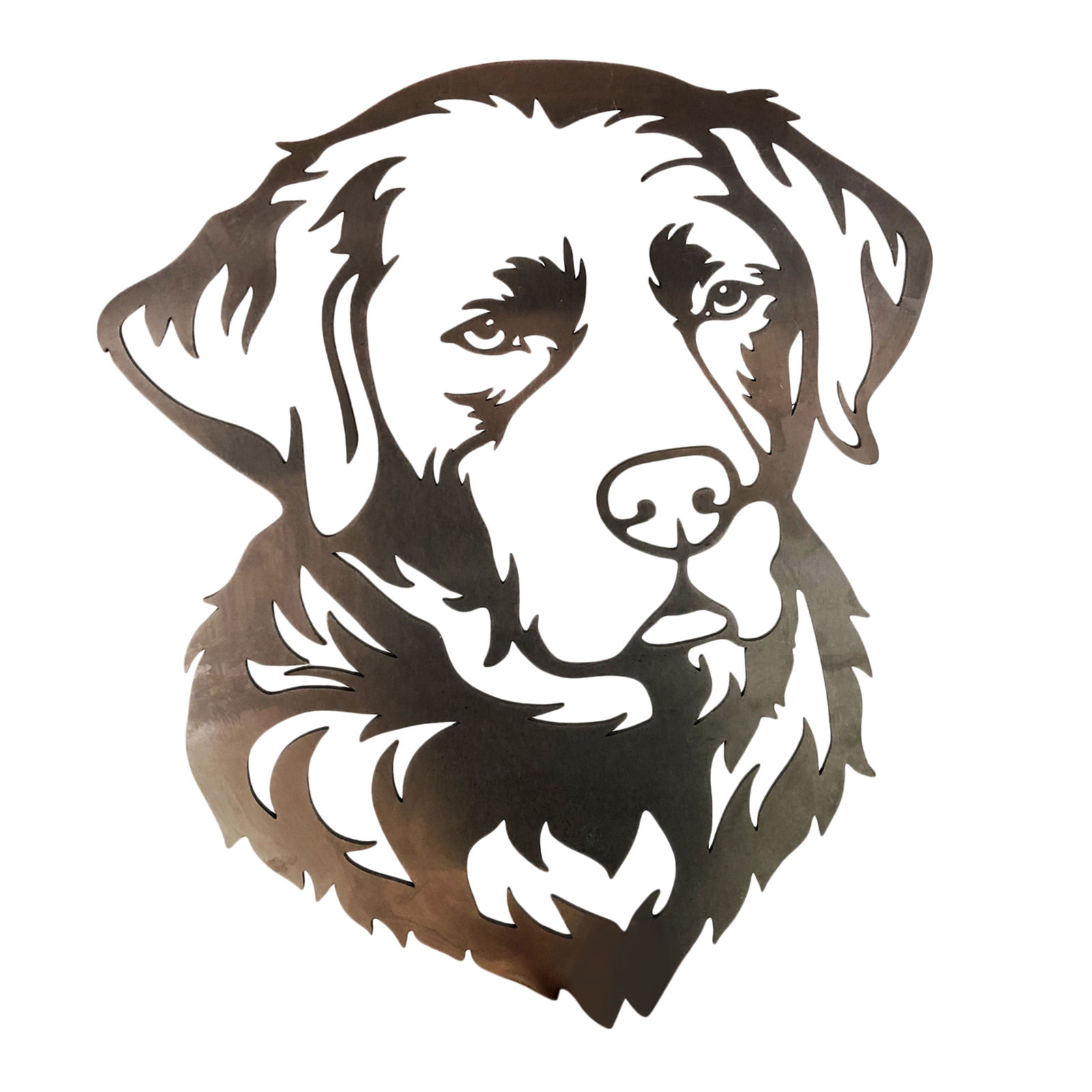 Cute Silhouette Metal Steel Garden Dog Labrador Yard Decor for Wall Fence Courtyard Decorative House Outside Housewarming