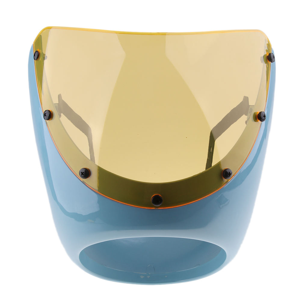 7'' Round Headlight Fairing Windscreen Windshield Cover for Retro Cafe Racer