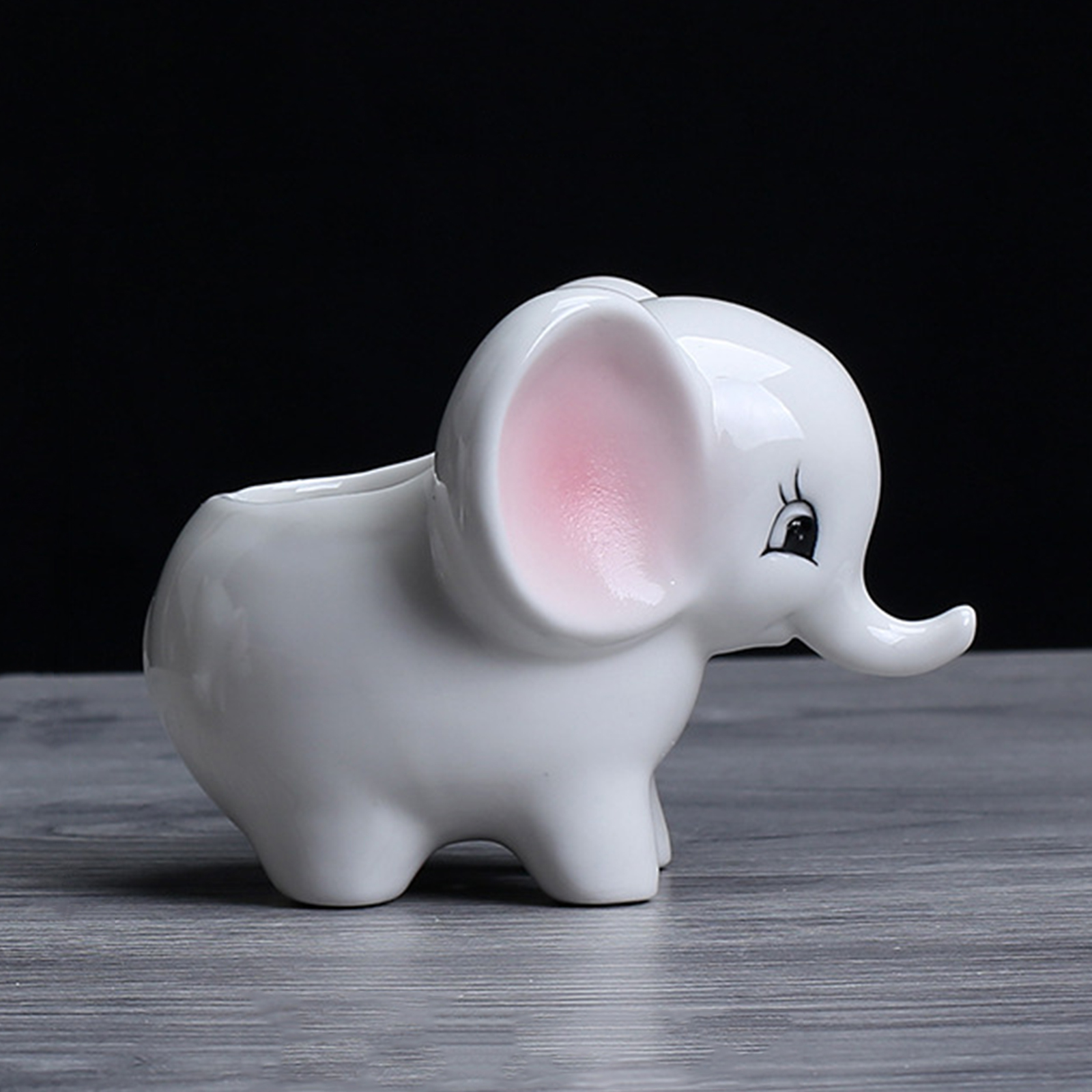 Lovely Succulent Pot Table Small Elephant Succulent Pot Plant Cactus Container Flowerpot Vase Drainage Hole Window Decor