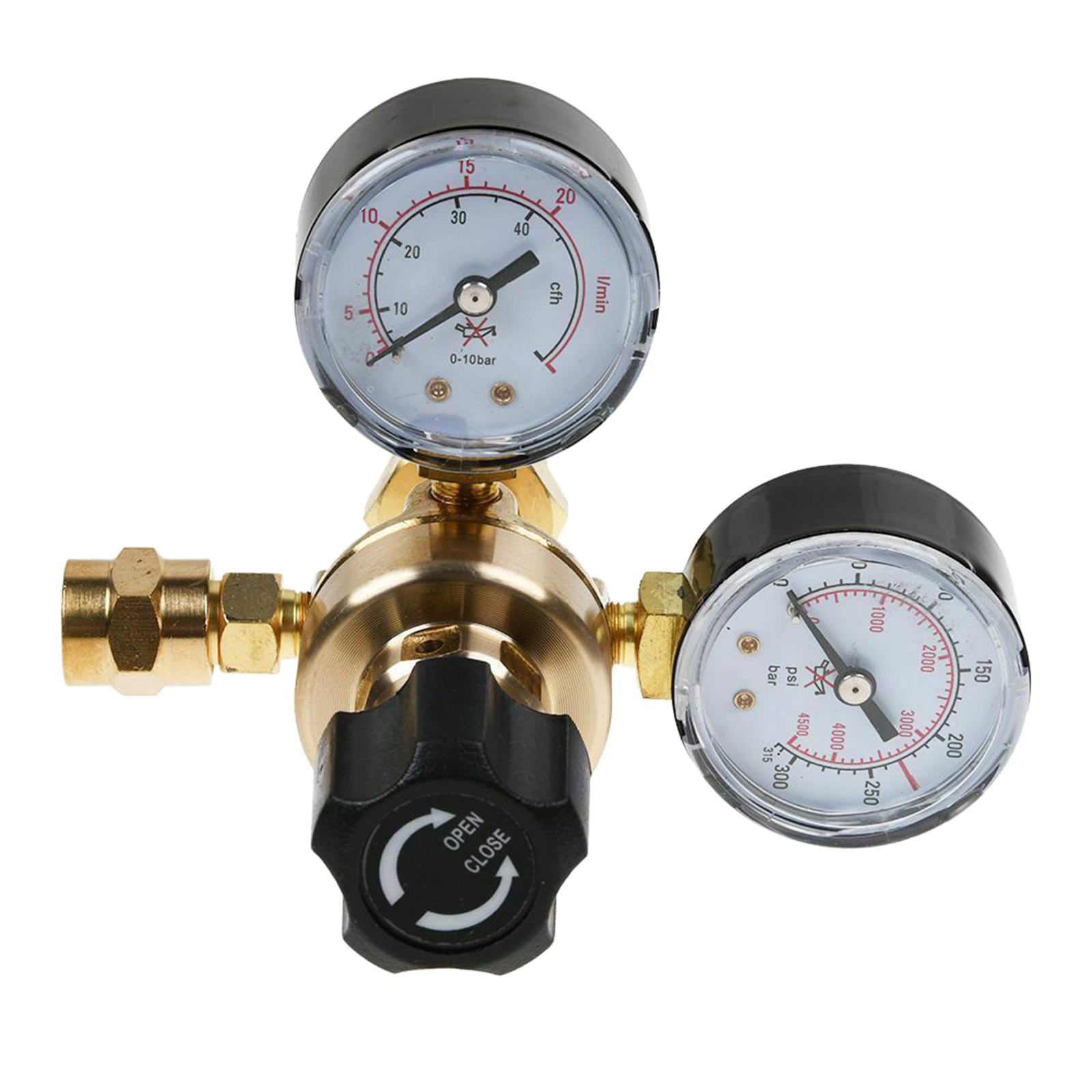 New Flow Meter Pressure Regulator Argon CO2 Pressure Reducer Pressure Reducing Valve Welding Gas , Black