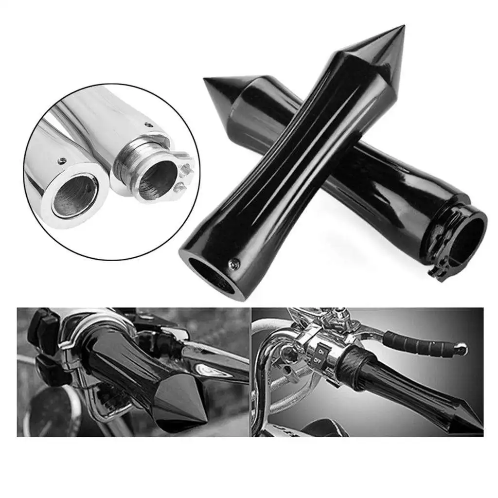 2Pieces Motorcycle Bullet Shape 1` 25mm Hand Grips Motorcycle Accessory Replacements Parts