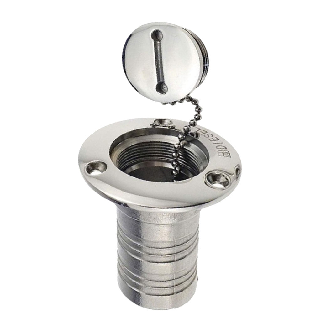 38mm Marine Boat  Tank Deck Fill Filler with Key 316 Stainless Steel