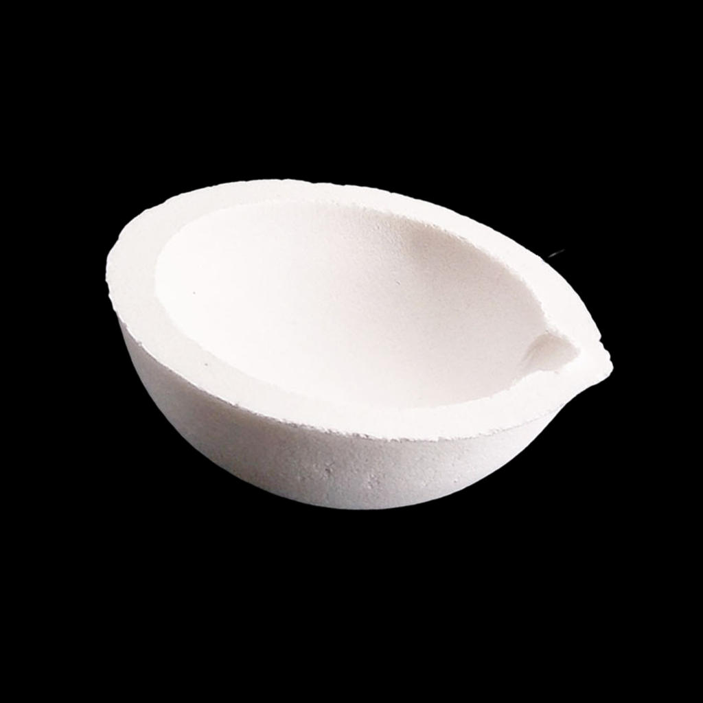 White Quartz Crucible Melting Dishes High Temperature Quartz Silica Melting Crucible for Platinum Sliver Jewelry Copper Smelting