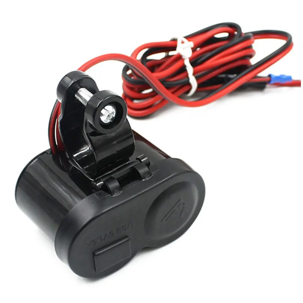 1.5A C949 USB Port Motorcycle Lighter Power Car Charger Socket Black