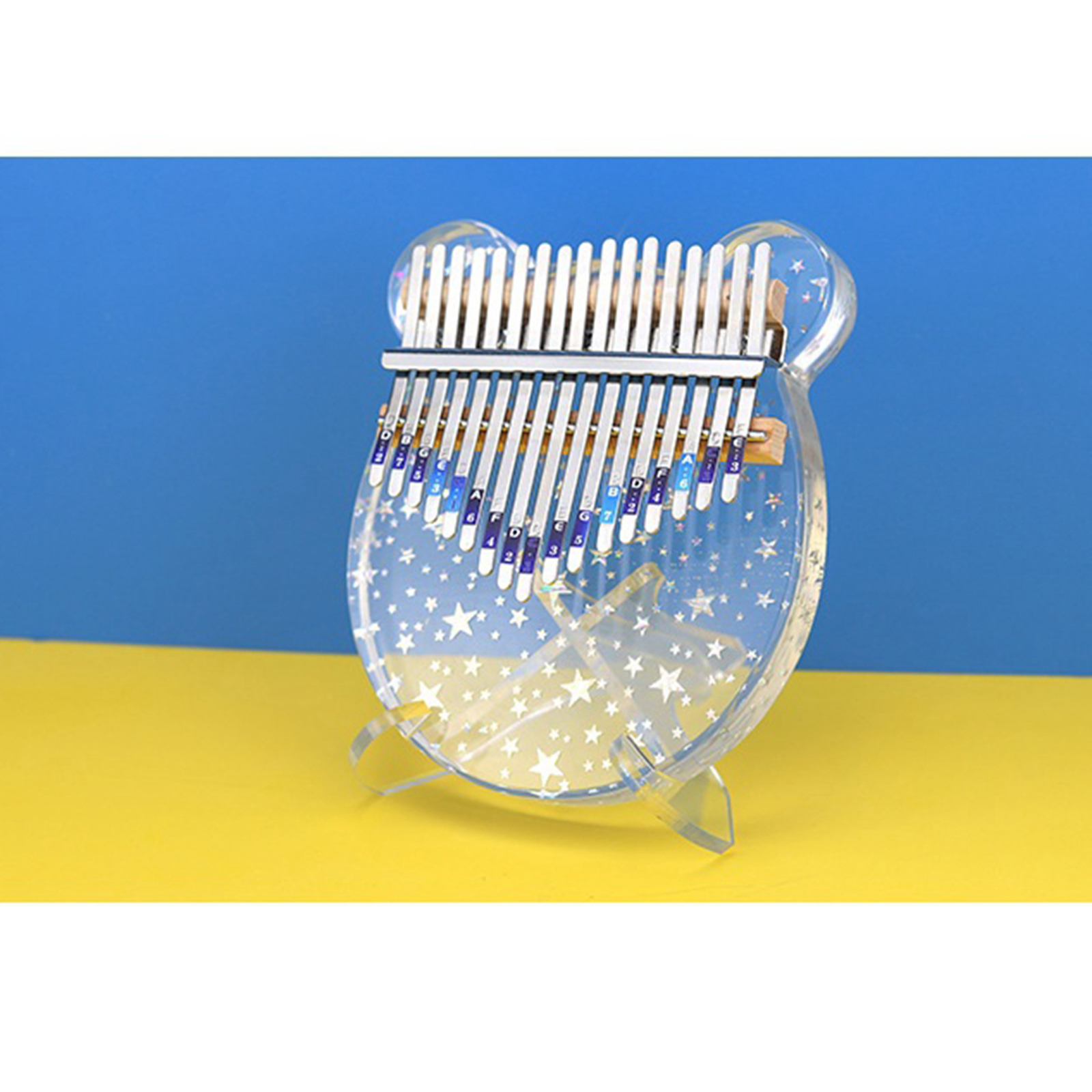 17 Keys Acrylic Kalimba Thumb Piano Finger Mbira Keyboard Music Instrument Tool for Kids Adults Beginners