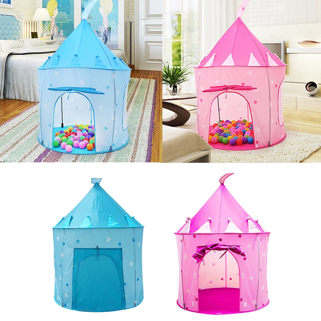 Portable Playhouse Sleeping Dome Teepee Tent Children Play House Pink/Blue