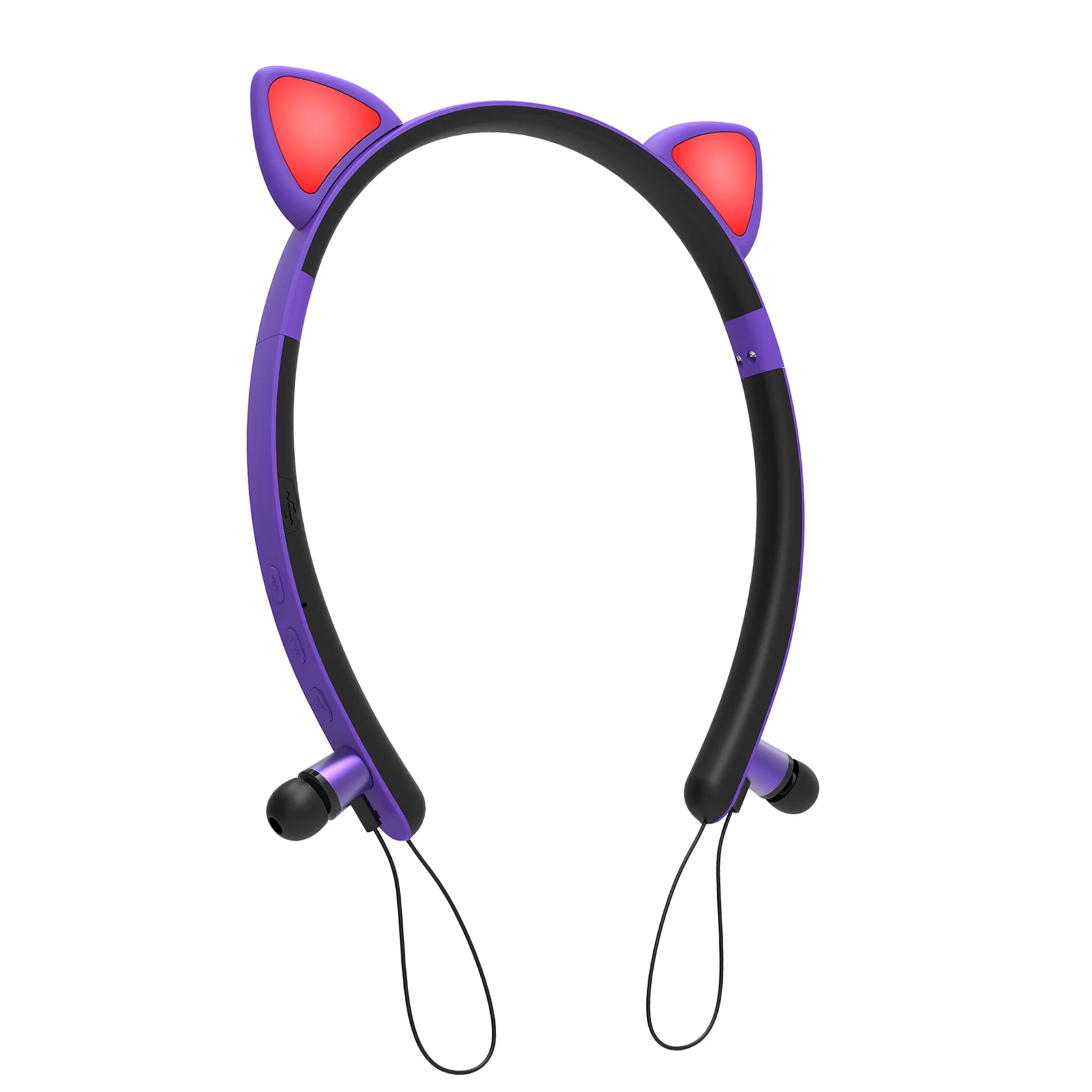 Headhand Cat Ear Bluetooth Headset Earphone Headphones Microphone Speaker