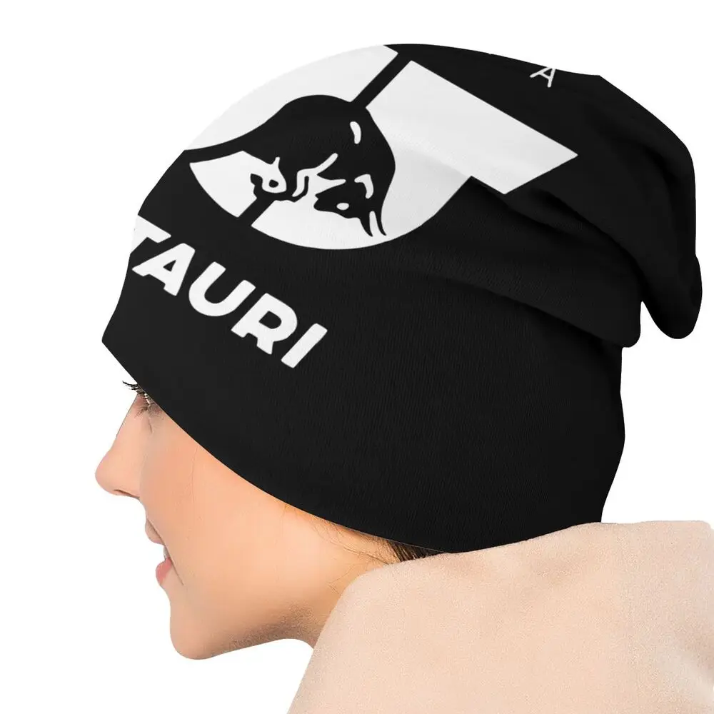winter toque Alpha Tauri Racing Team Caps Hip Hop Cool Autumn Winter Skullies Beanies Hat Unisex Men Women Adult Spring Warm Bonnet Knit Hat black skully hat