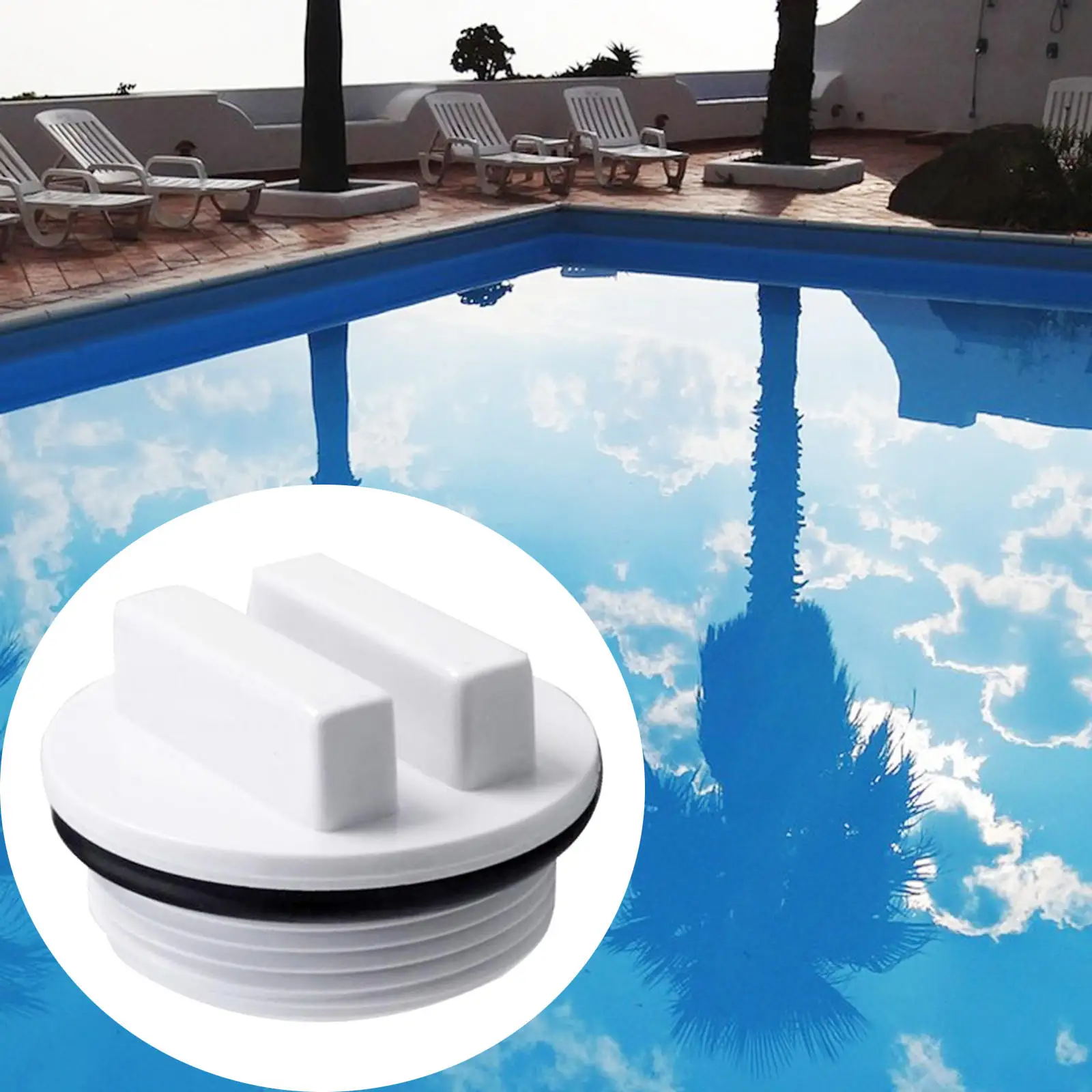 1.5 inch Pool Spa Return Line Winterizing Plug Filter Drain  with O-Ring for Swimming Pool Accessories Fittings Parts