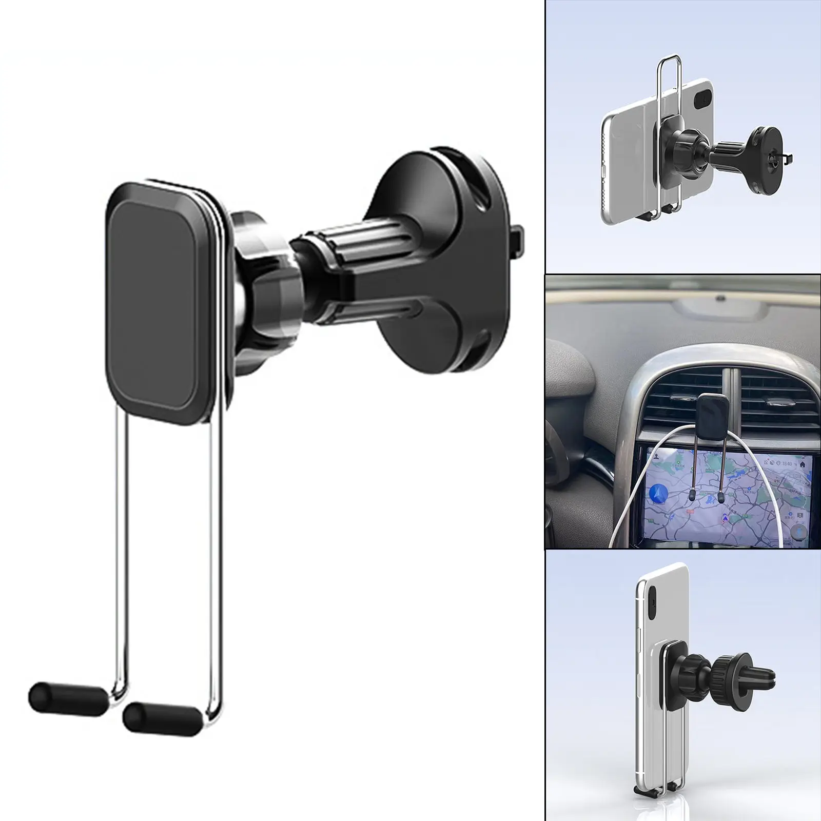 Magnetic Car Phone Mount Clip Air Vent Phone Holder Support Universal for Most Smartphones Mini Tablets