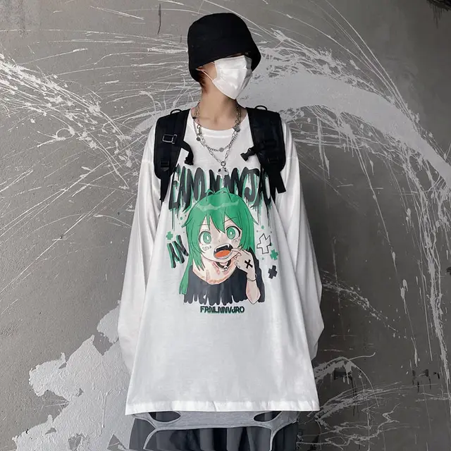 Miku masculina e feminina camiseta anime extragrande, blusa de algodão,  manga curta, kawaii, manga, camiseta gráfica, streetwear verão, roupas para  casal, fofo - AliExpress