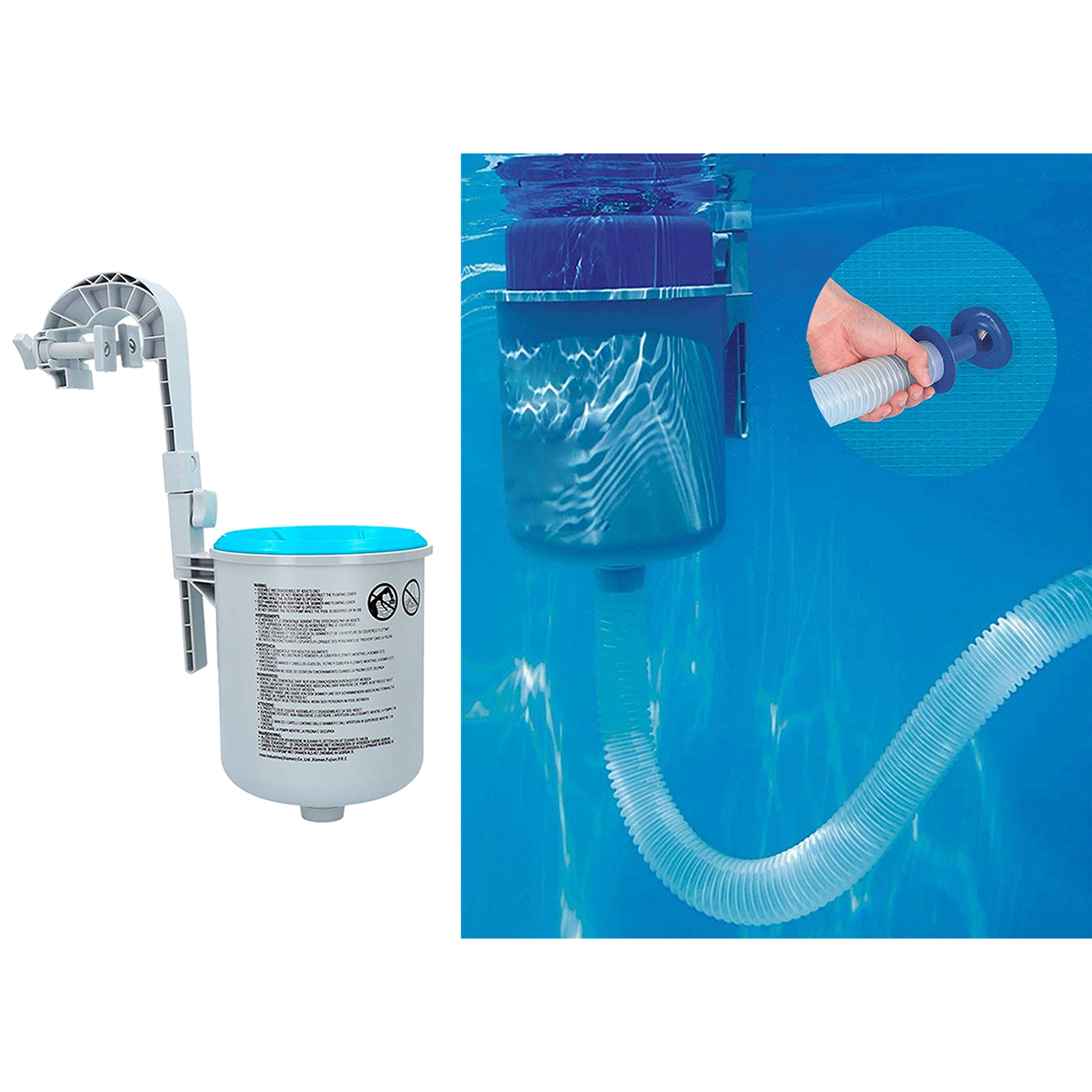 Pool Wall Mount Surface Skimmer Swimming Pool Flotation Extrator Clean Leaves Debris with Adjustable Stand