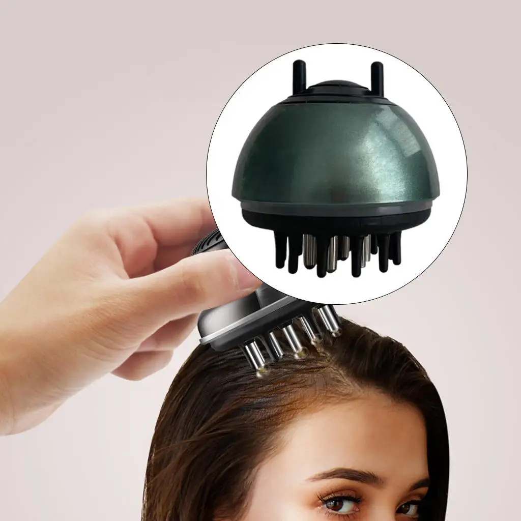 Scalp Liquid Applicator Hair Comb Comfortable Hair Scalp Treatment Dark Green Massaging Shampoo Brush