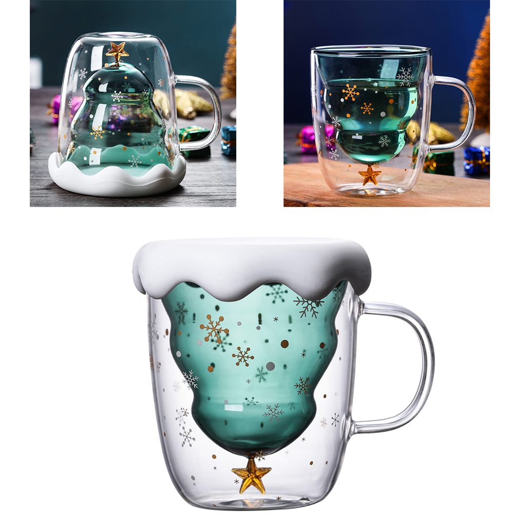 Double Wall Drinking Glasses Coffee and Tea Glass Mug Creative Espresso Milk Coffee Juice Water Crystal Cups for Office Home
