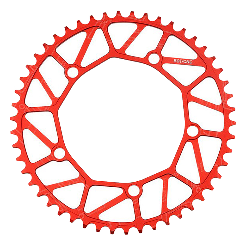 130BCD Folding Bike Chainring Narrow Wide Anti-Drop Chain Ring Silver 52T