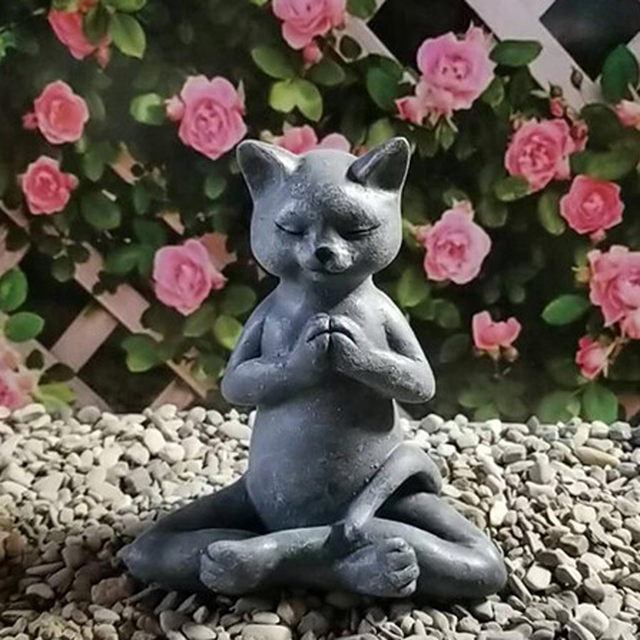 Goodeco Meditating Zen Yoga Cat Figurine Garden Statue,Indoor/Outdoor  Decorative Sculpture,Funny Gifts for Women/Men/Childern - AliExpress