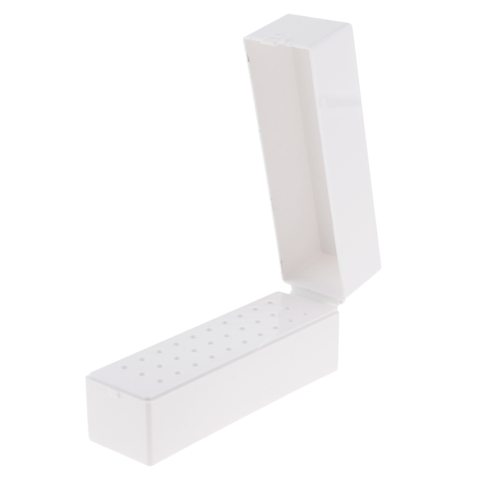 30 Holes Manicure Nail Drill Bit Holder Dustproof Stand Storage Organizer Nail Art Bits Drill Display Holder