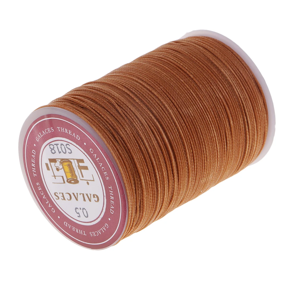 130 Meters 0.5mm Round Polyester Waxed Thread Sewing Stitching