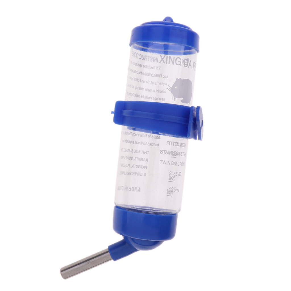 Small Animal Water Bottle | Great for Hamsters, Mice, Guinea Pigs & Rabbits 125ml