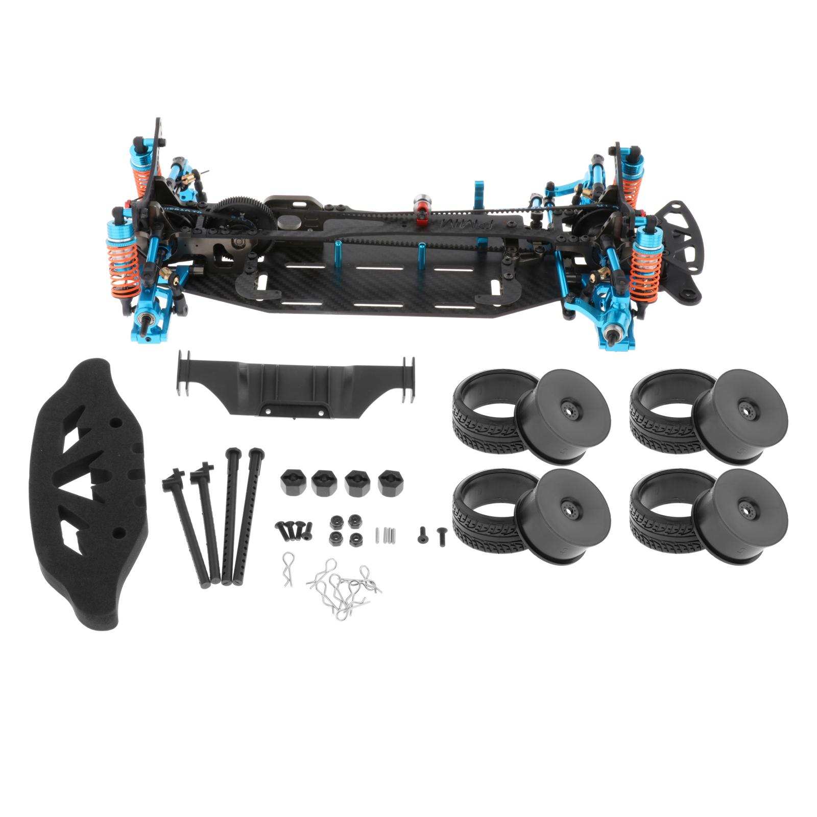 RC Car Frame Kit Frame Body Kit 1/10 Scale Electric DIY for Flat