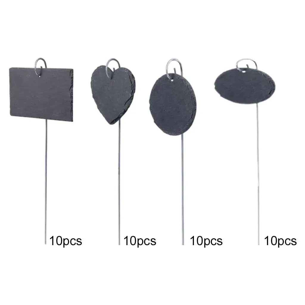 Reusable Plant Labels House 10Pcs Slate Gift Slate Hanging Tags for Garden